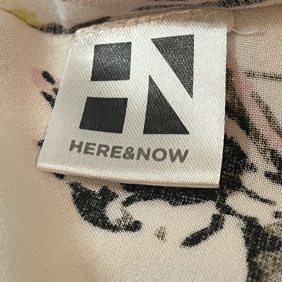 Here & Now Floral Printed Maxi Caftan Coverup Drawstring Cinched Waist - Picture 11 of 12